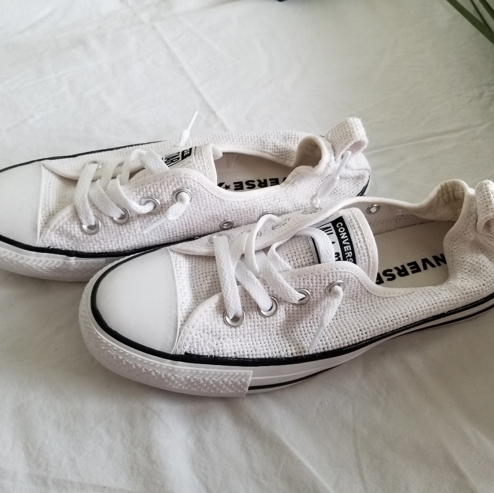 White Converse All Star slip on sz 7
